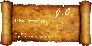 Jehn Orsolya névjegykártya