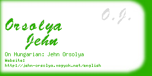 orsolya jehn business card